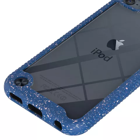 Hybrid Speckles und sch&uuml;tzende TPU Speckles H&uuml;lle f&uuml;r iPod Touch 5, 6 und 7 - Blau