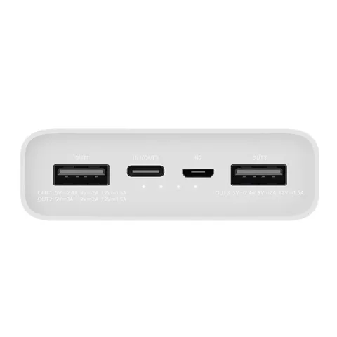 Xiaomi Powerbank 20000mAh Schnellladeger&auml;t 18W Schnellladefunktion QC USB-C Micro-USB USB-A - Weiss