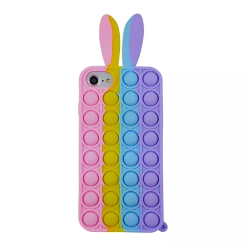 Bunny Pop Fidget Bubble Silikonh&uuml;lle f&uuml;r iPhone 7, iPhone 8 und iPhone SE 2020 SE 2022 - Bunt