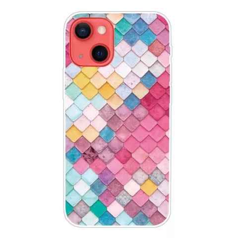 Meerjungfrauenschuppen TPU-Schuppenh&uuml;lle Kompatibel mit iPhone 13 mini - bunt