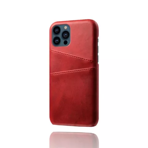 Cardslot Wallet Kunstlederh&uuml;lle f&uuml;r iPhone 13 Pro Max - Rot