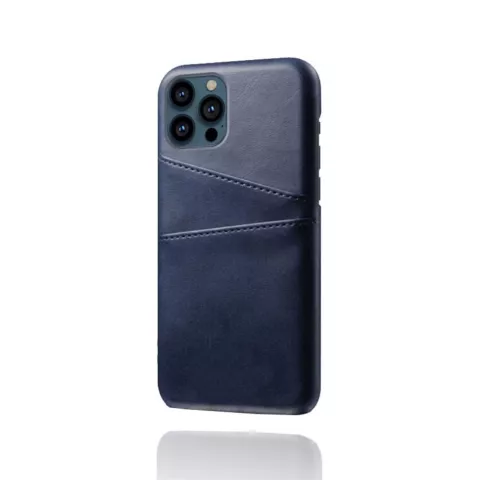 Cardslot Wallet Kunstlederh&uuml;lle f&uuml;r iPhone 13 Pro Max - Blau