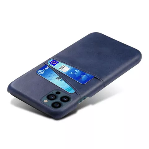 Cardslot Wallet Kunstlederh&uuml;lle f&uuml;r iPhone 13 Pro - Blau