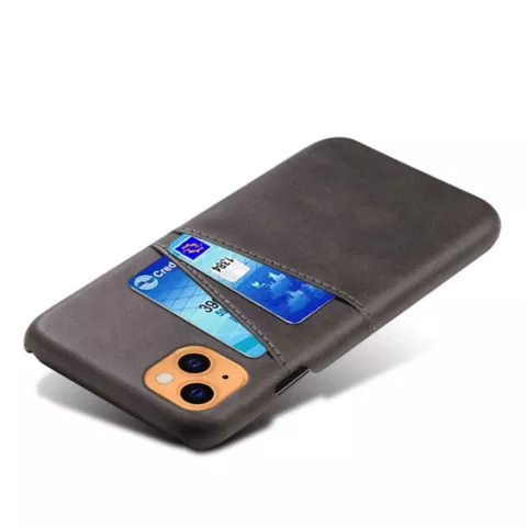 Cardslot Wallet Kunstlederh&uuml;lle f&uuml;r iPhone 13 mini - schwarz