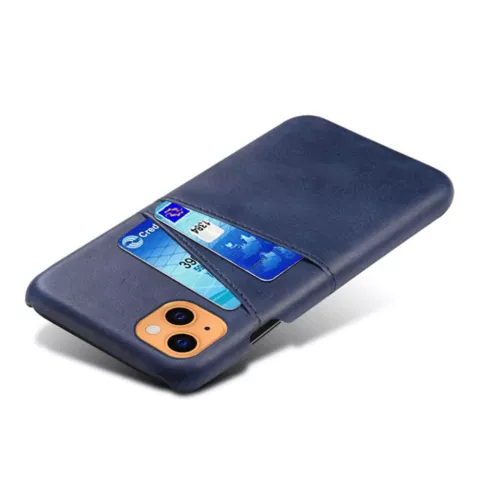 Cardslot Wallet Kunstlederh&uuml;lle f&uuml;r iPhone 13 mini - blau
