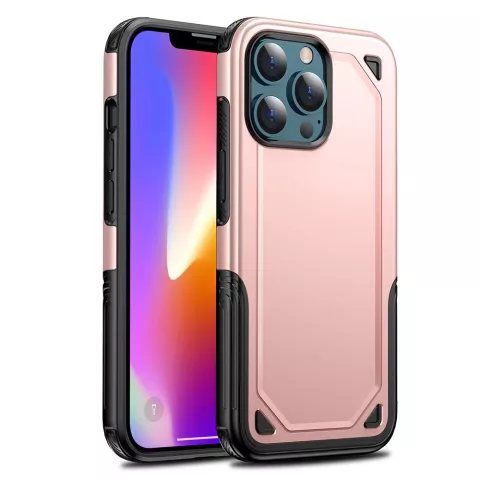 Pro Armor TPU mit robuster H&uuml;lle f&uuml;r iPhone 13 - Ros&eacute;gold