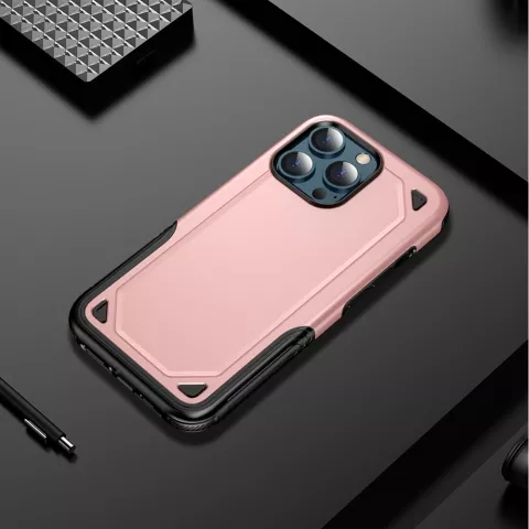 Pro Armor TPU mit robuster H&uuml;lle f&uuml;r iPhone 13 - Ros&eacute;gold