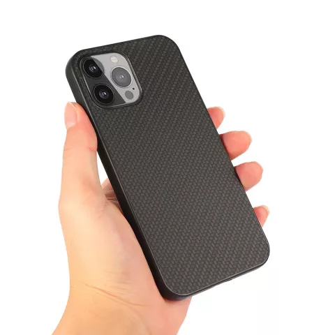 Carbon-TPU-Kohlefaser-H&uuml;lle f&uuml;r iPhone 13 Pro - Schwarz