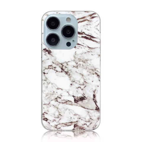 Marble TPU Marble Stone H&uuml;lle f&uuml;r iPhone 13 Pro Max - Weiss