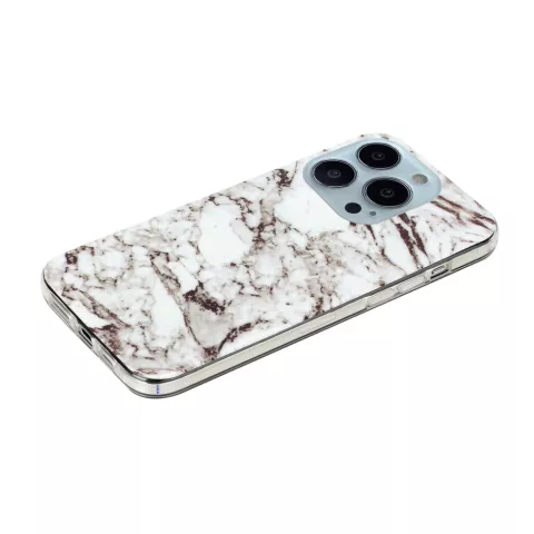 Marble TPU Marble Stone H&uuml;lle f&uuml;r iPhone 13 Pro Max - Weiss