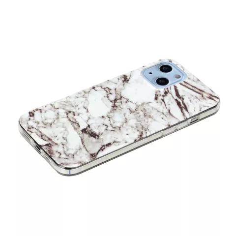 Marble TPU Marble Stone H&uuml;lle f&uuml;r iPhone 13 - Weiss