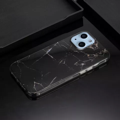 Marble TPU Marble Stone H&uuml;lle f&uuml;r iPhone 13 - Schwarz