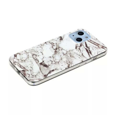 Marble TPU Marble Stone H&uuml;lle f&uuml;r iPhone 13 Mini - Weiss
