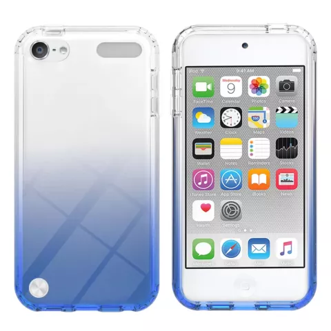 TPU-H&uuml;lle f&uuml;r iPod Touch 5, 6 und 7 - klar und blau