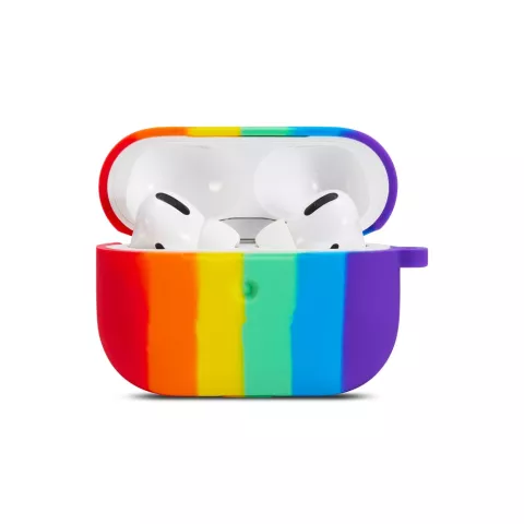 Rainbow Pride Silikon H&uuml;lle f&uuml;r AirPods Pro 1 &amp; 2 - pastell