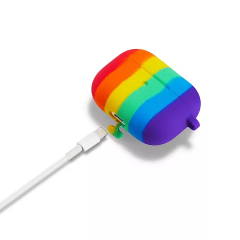 Rainbow Pride Silikon H&uuml;lle f&uuml;r AirPods Pro 1 &amp; 2 - pastell