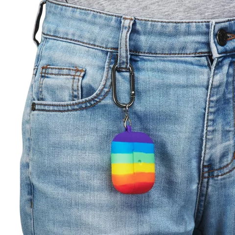 Rainbow Pride Silikon H&uuml;lle f&uuml;r AirPods Pro 1 &amp; 2 - pastell