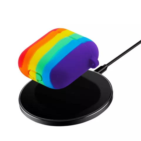 Rainbow Pride Silikon Rainbow H&uuml;lle f&uuml;r AirPods 1 und 2 - pastell