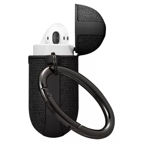 Spigen Urban Fit Stoffh&uuml;lle Kompatibel mit AirPods 1 und 2 - Schwarz