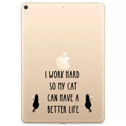 Just in Case Slim TPU A Cat Quote H&uuml;lle f&uuml;r iPad 10.2 (2019 2020 2021) - Schwarz