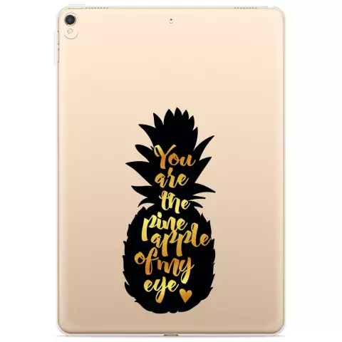 Just in Case Slim TPU a Ananas H&uuml;lle f&uuml;r iPad 10.2 (2019 2020 2021) - transparent