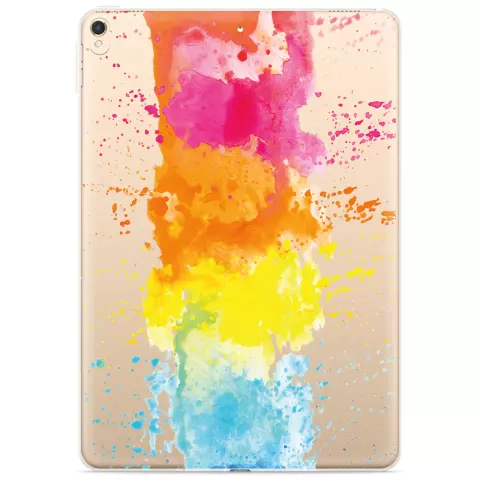 Just in Case Slim TPU Colorful Splash Cover f&uuml;r iPad 10.2 (2019 2020 2021) - Transparent