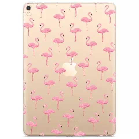 Just in Case Slim TPU Flamingos H&uuml;lle f&uuml;r iPad 10.2 (2019 2020 2021) - transparent
