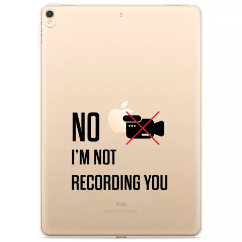 Just in Case Slim TPU no i&#039;m still record you&#039; Cover f&uuml;r iPad 10.2 (2019 2020 2021) - transparent