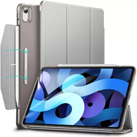 ESR Yippee Color Kunstlederh&uuml;lle f&uuml;r iPad Air 4 10.9 2020 &amp; iPad Air 5 2022 - Silber