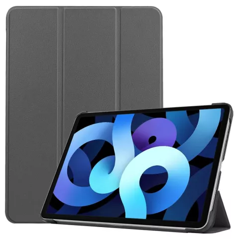 Just in Case Smart Tri-Fold Kunstlederh&uuml;lle Kompatibel mit iPad Air 4 10.9 2020 &amp; iPad Air 5 2022 - Grau