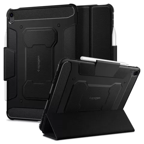 Spigen Rugged Armor mit Air Cushion Cover Kompatibel mit iPad Air 4 10.9 2020 &amp; iPad Air 5 2022 - Schwarz