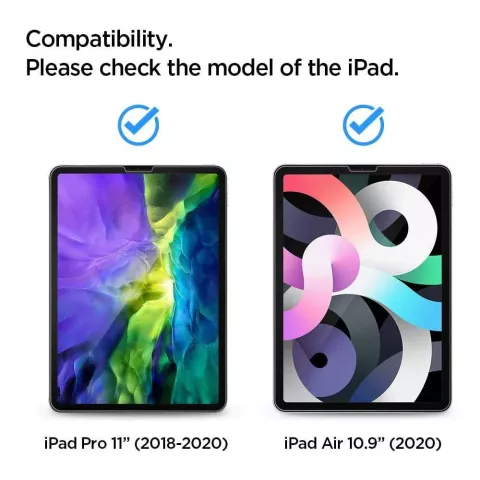 Spigen Glass + Frame Displayschutzfolie Kompatibel mit iPad Air 4 10.9 2020 &amp; iPad Air 5 2022 &amp; iPad Pro 11 2018 2020 2021
