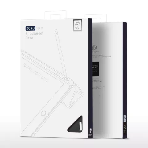 DUX DUCIS Smart Tri-Fold Kunstlederh&uuml;lle f&uuml;r iPad Pro 11 (2018 2020 2021 2022) Bleistifthalter - Schwarz