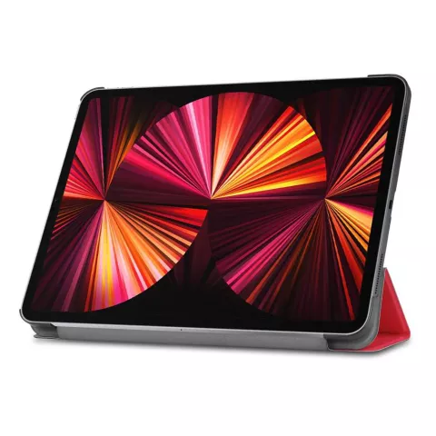 Just in Case Smart Tri-Fold Kunstleder Cover Kompatibel mit iPad Pro 11 (2018 2020 2021 2022) - rot