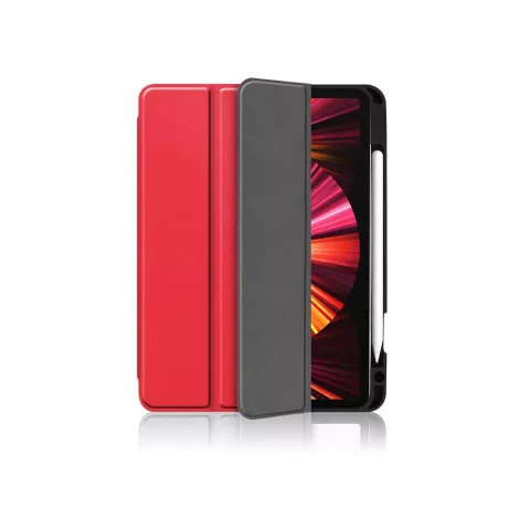 Just in Case Smart Tri-Fold Kunstlederh&uuml;lle Kompatibel mit iPad Pro 11 (2018 2020 2021 2022) - rot