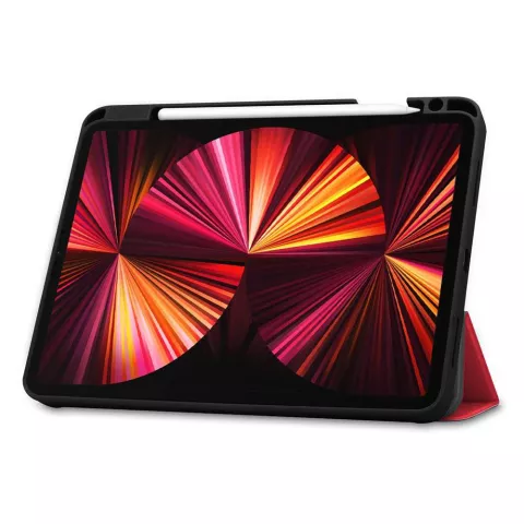 Just in Case Smart Tri-Fold Kunstlederh&uuml;lle f&uuml;r iPad Pro 11 (2018 2020 2021 2022) - Rot