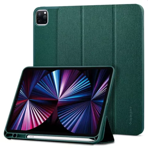 Spigen Urban Fit Kunstlederh&uuml;lle Kompatibel mit iPad Pro 11 (2018 2020 2021 2022) - Gr&uuml;n