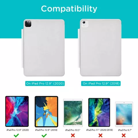 ESR Yippee Color Kunstlederh&uuml;lle f&uuml;r iPad Pro 12.9 (2020) - Silber