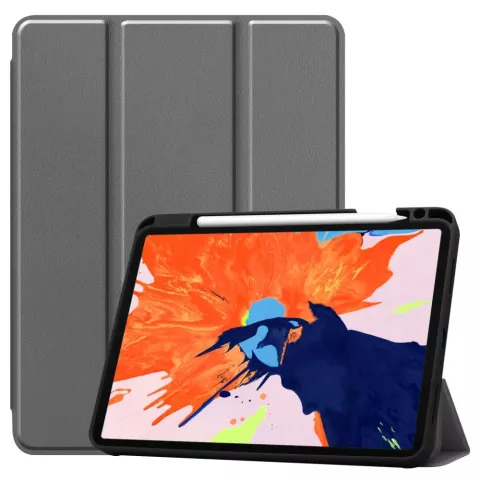 Just in Case Smart Tri-Fold Kunstlederh&uuml;lle f&uuml;r iPad Pro 12.9 (2020) - Grau