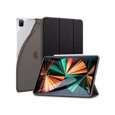 ESR Rebound TPU- und Kunstlederh&uuml;lle Kompatibel mit iPad Pro 12.9 (2021 2022) - Schwarz
