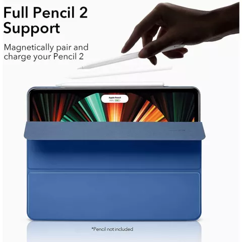 ESR Rebound PU und Kunstleder H&uuml;lle f&uuml;r iPad Pro 12.9 (2021 2022) - Blau