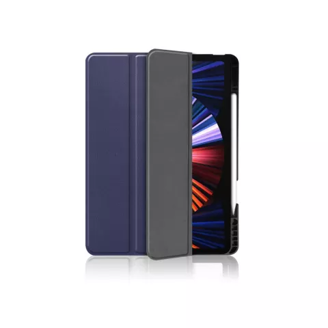 Just in Case Smart Tri-Fold Kunstlederh&uuml;lle Kompatibel mit iPad Pro 12.9 (2021 2022) - Blau