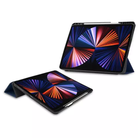 Just in Case Smart Tri-Fold Kunstlederh&uuml;lle Kompatibel mit iPad Pro 12.9 (2021 2022) - Blau