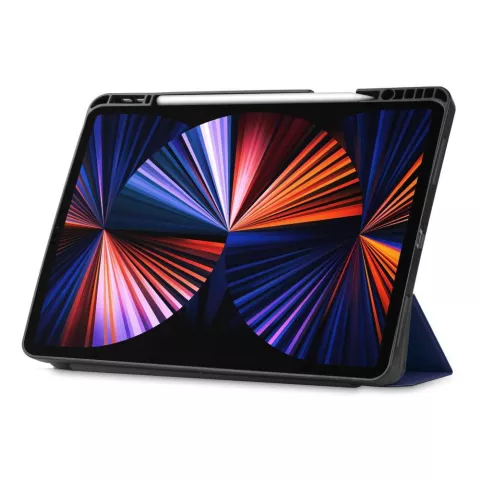 Just in Case Smart Tri-Fold Kunstlederh&uuml;lle Kompatibel mit iPad Pro 12.9 (2021 2022) - Blau