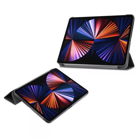 Just in Case Smart Tri-Fold Kunstlederh&uuml;lle f&uuml;r iPad Pro 12.9 (2021 2022) - Schwarz