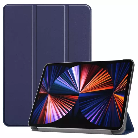 Just in Case Smart Tri-Fold Kunstlederh&uuml;lle Kompatibel mit iPad Pro 12.9 (2021 2022) - Blau