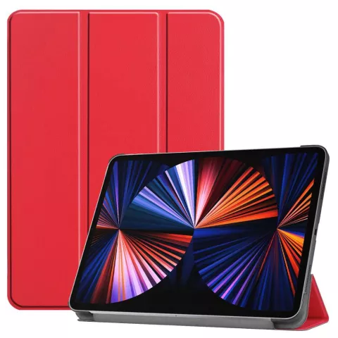 Just in Case Smart Tri-Fold Kunstlederh&uuml;lle f&uuml;r iPad Pro 12.9 (2021 2022) - Rot