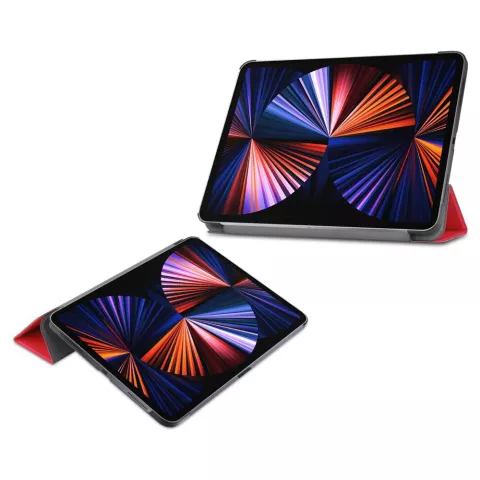 Just in Case Smart Tri-Fold Kunstlederh&uuml;lle f&uuml;r iPad Pro 12.9 (2021 2022) - Rot