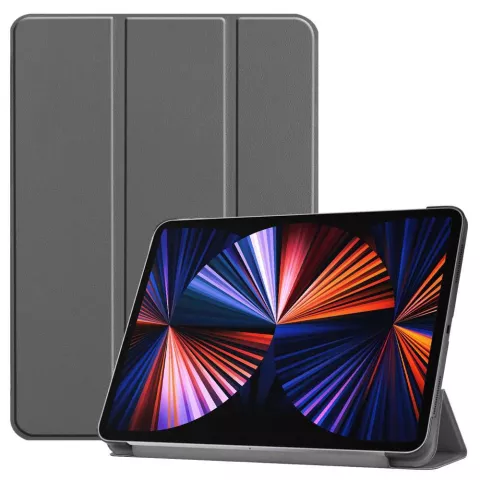 Just in Case Smart Tri-Fold Kunstlederh&uuml;lle f&uuml;r iPad Pro 12.9 (2021 2022) - Grau