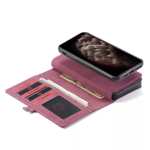 Caseme Luxe XL Wallet Spaltlederh&uuml;lle f&uuml;r iPhone 11 - rot